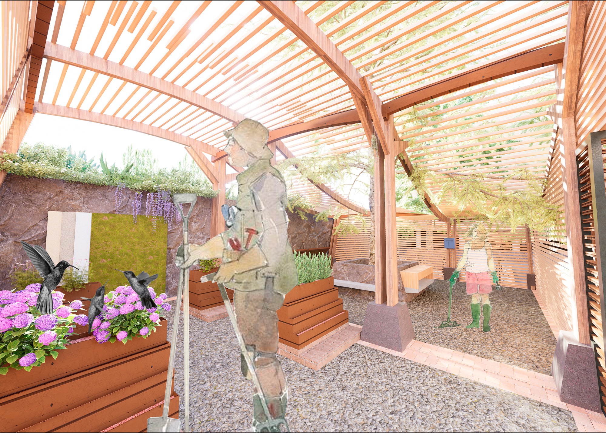 The ecological imagination of a university campus: The learning pavilion of the water-food-waste nexus for the sustainable management of educational centres